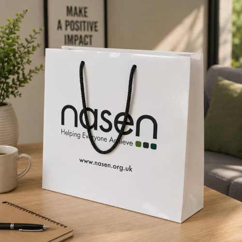 Lifestyle image of the A4 XL Antalya Gift Bags by Total Merchandise