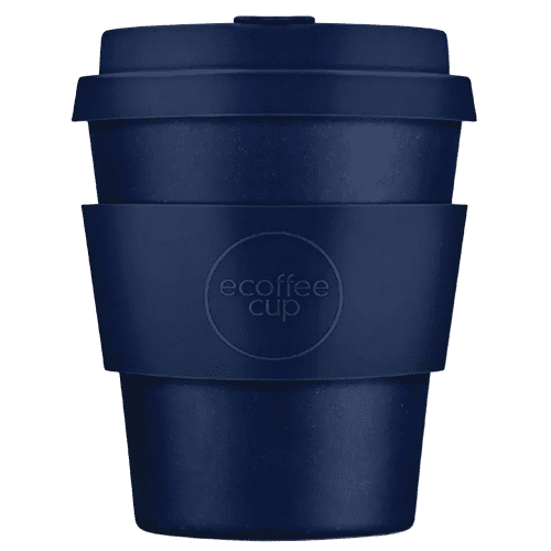 Customisable Ecoffee Cups in Dark Energy made from plant-based materials from Total Merchandise