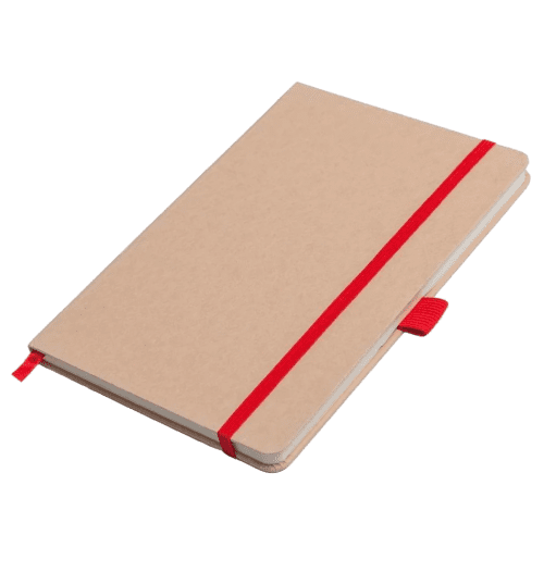 A5 Ultimate Kraft Notebook in Natural/Red
