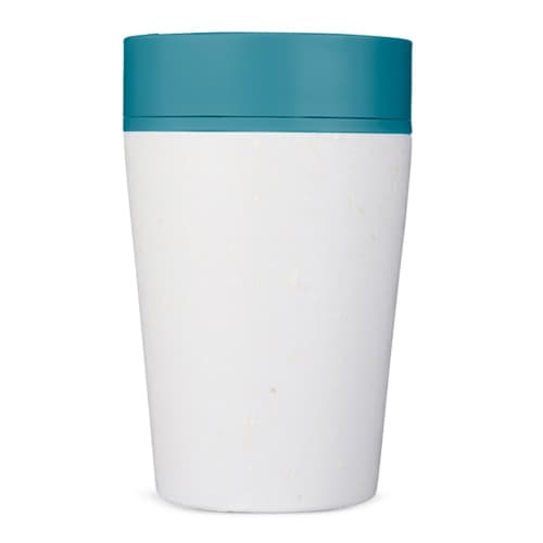 Circular & Co 8oz Reusable Coffee Cup in Chalk/Aquamarine