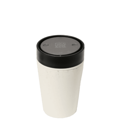 Customisable Circular & Co 8oz Reusable Coffee Cup in Black branded with your company logo