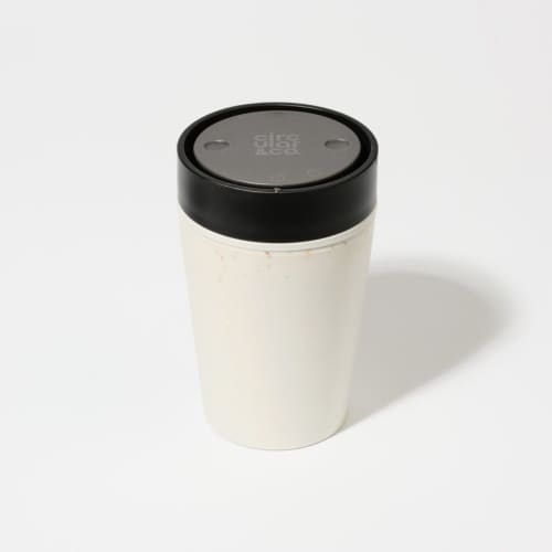 Customisable Circular & Co 8oz Reusable Coffee Cup in Black branded with your company logo