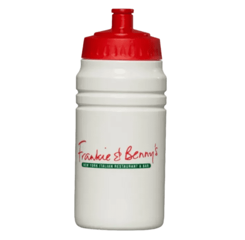 Promotional 500ml Energize Sports Bottle in White/Red from Total Merchandise