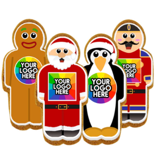 Promotional Gingerbread Men are available for you to design with lots of different designs and logos