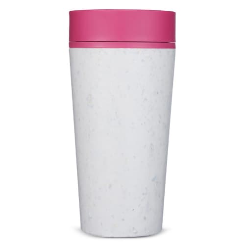 Circular & Co 12oz Reusable Coffee Cup in Chalk/Lotus Pink