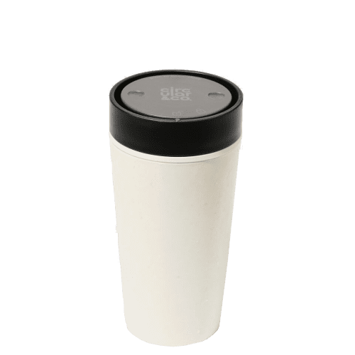 Promotional Circular & Co 12oz Reusable Coffee Cup in Black branded with your company logo