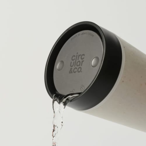 Custom Branded Circular & Co 12oz Reusable Coffee Cup in Black branded with your company logo