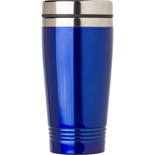 Custom Stainless Steel Drinking Mug With A Design From Total Merchandise - Blue