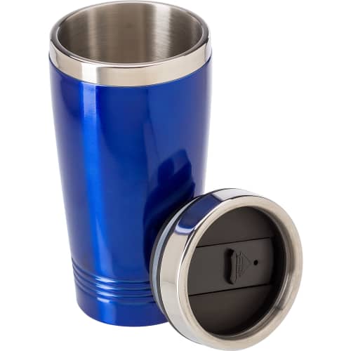 Printed Stainless Steel Drinking Mug With A Design From Total Merchandise - Blue