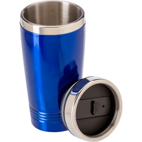 Printed Stainless Steel Drinking Mug With A Design From Total Merchandise - Blue