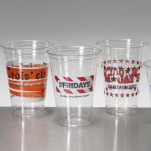 Collaborative 12oz Printed Cups are customised by Total Merchandise to make your logo visible.