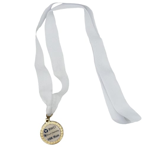 Promotional Printed Insert Medals 32mm in Gold from Total Merchandise