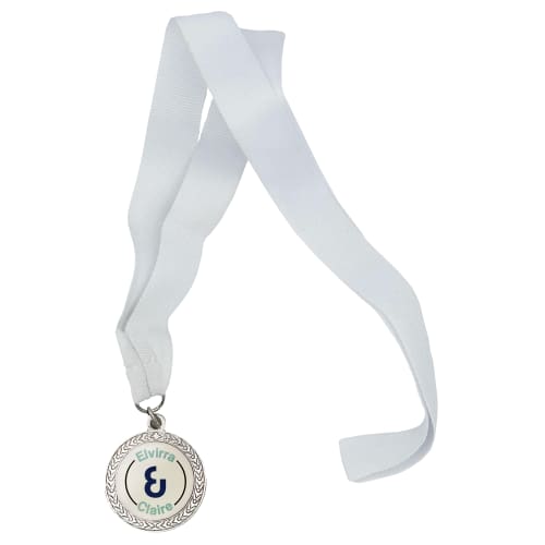 Custom Printed Insert Medals 42mm in Silver from Total Merchandise