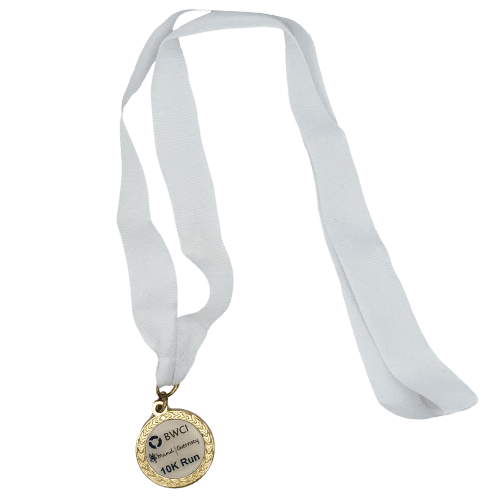 Promotional Printed Insert Medals 42mm in Gold from Total Merchandise