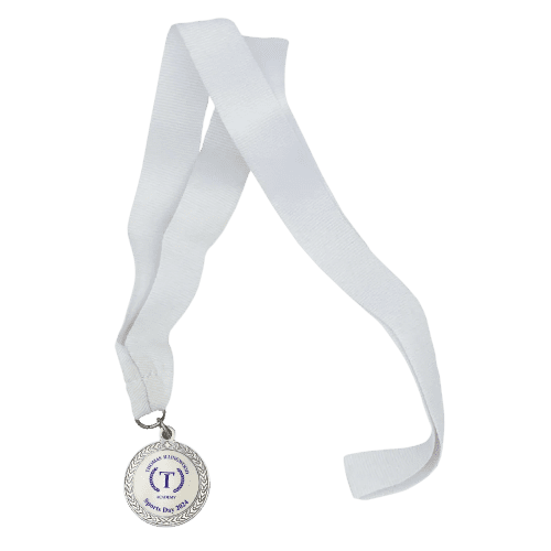 Custom Printed Insert Medals 42mm in Silver from Total Merchandise