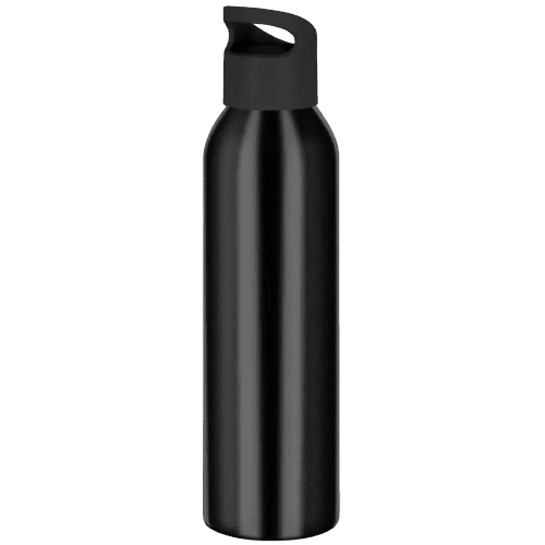 Customisable Jet Water Bottles in Black are made from aluminium making them strong robust bottles