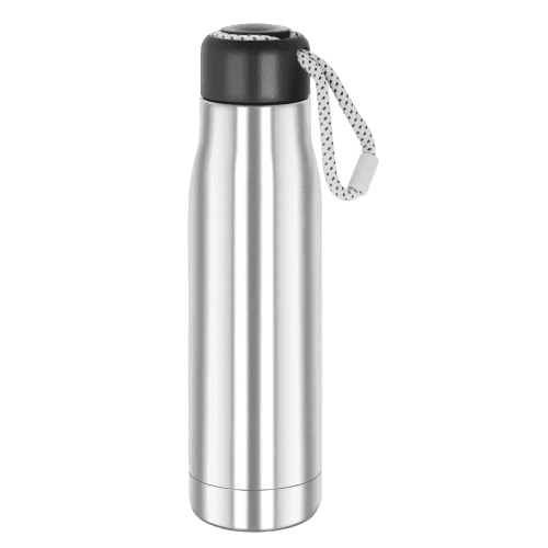 Custom printed Explorer Vacuum Bottles in Silver/White from Total Merchandise