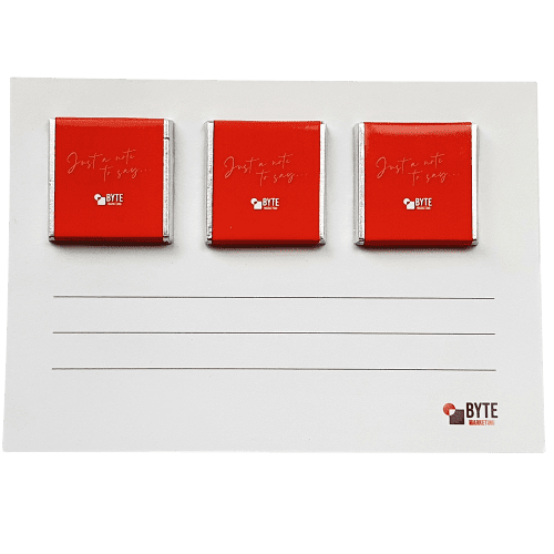 Promotional Postcard with Neapolitan Chocolates Printed with a Design by Total Merchandise
