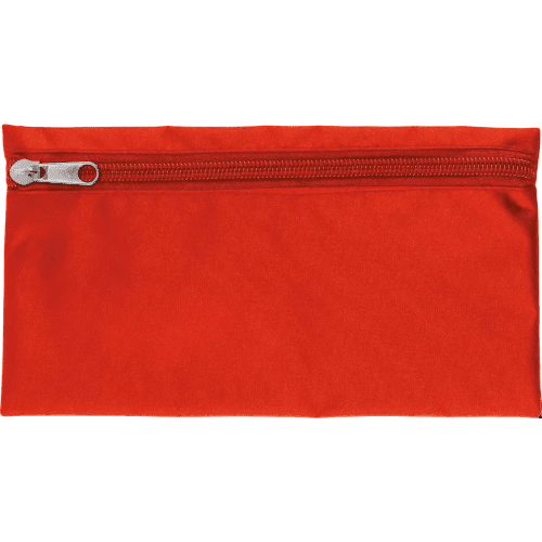 Logo Branded Nylon Pencil Cases in Red