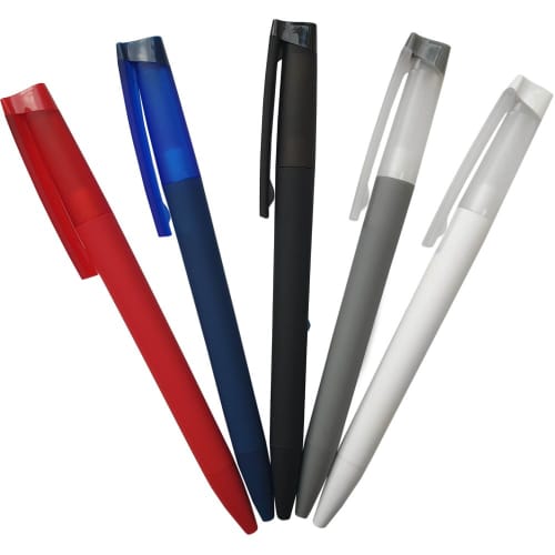 Promotional Nala Ballpens shown in a group image of all available colours from Total Merchandise