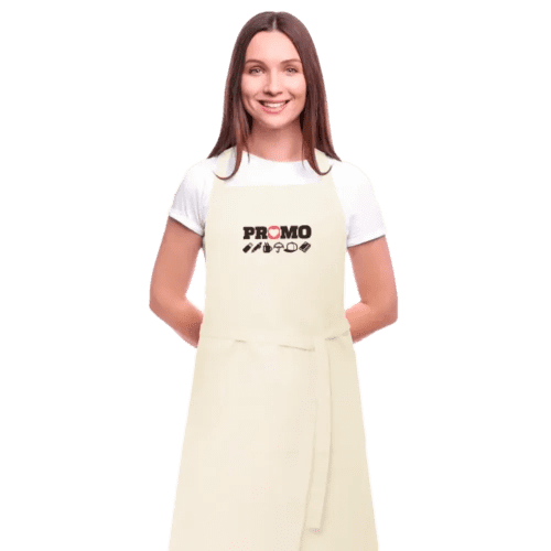 Promotional Natural Organic Cotton Aprons Printed with a Logo by Total Merchandise