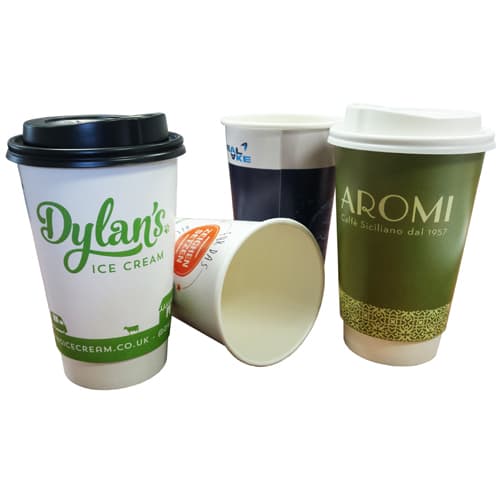 16oz Double Wall Paper Cups with Lids