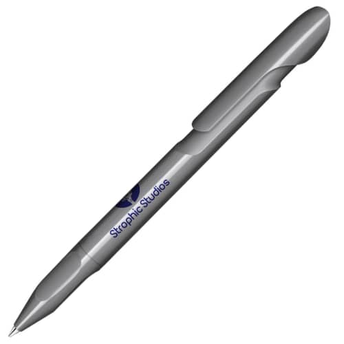 Promotional Evoxx Recycled Pens in Cool Grey 9 with printed design by Total Merchandise