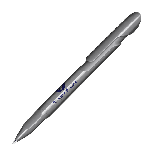 Promotional Evoxx Recycled Pens in Cool Grey 9 with printed design by Total Merchandise