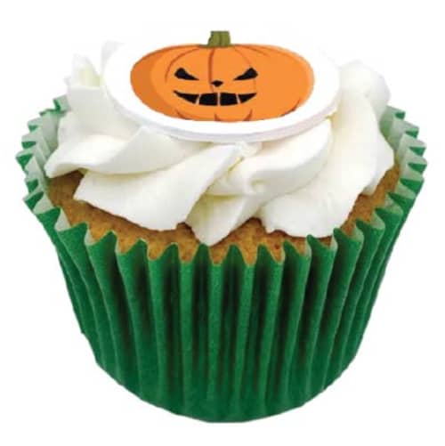 Customisable Halloween Cupcake with a Green cupcake case from Total Merchandise