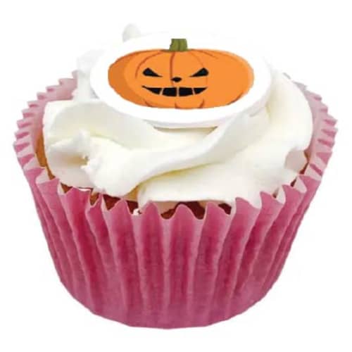 Custom Printed Halloween Cupcake with a Pink cupcake case from Total Merchandise