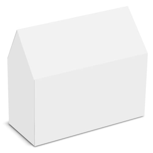 Unbranded eco house box ready for your full colour design from Total Merchandise