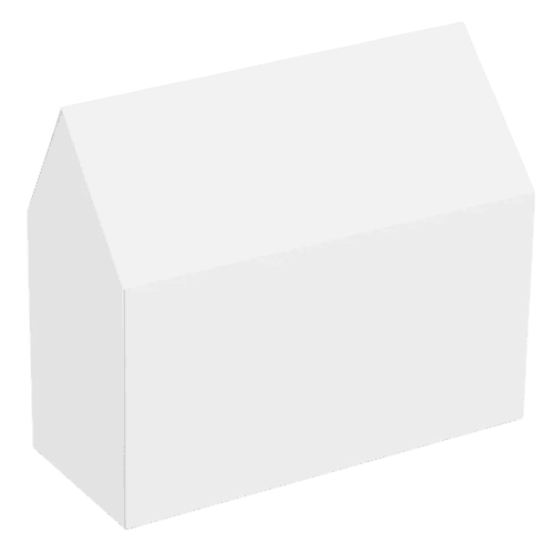 Unbranded eco house box ready for your full colour design from Total Merchandise