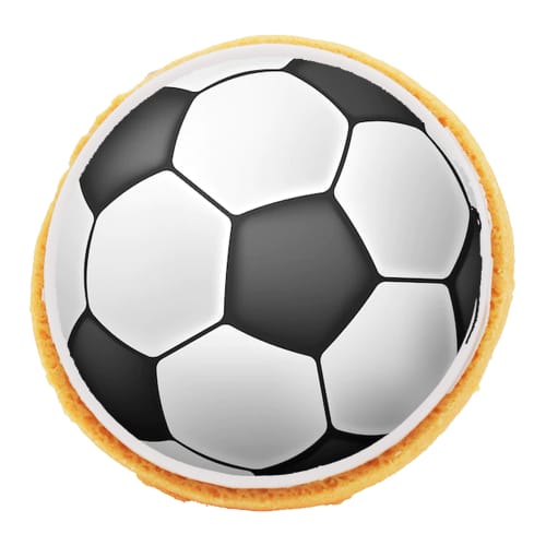 Branded Football Shortbread biscuit with a football design printed on top to support the world cup