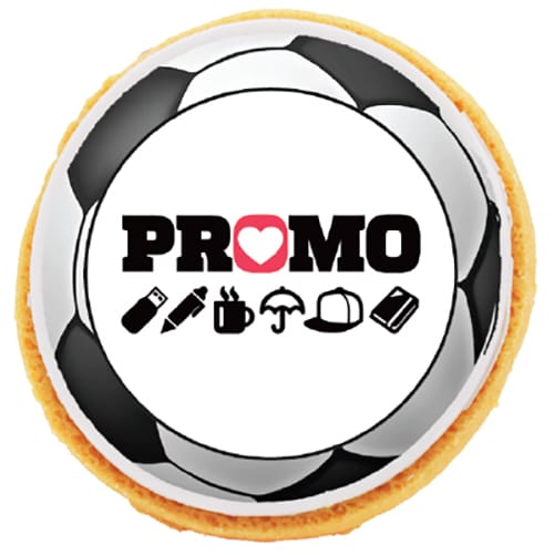 Custom Branded Football Shortbread Biscuit Printed with a Logo by Total Merchandise