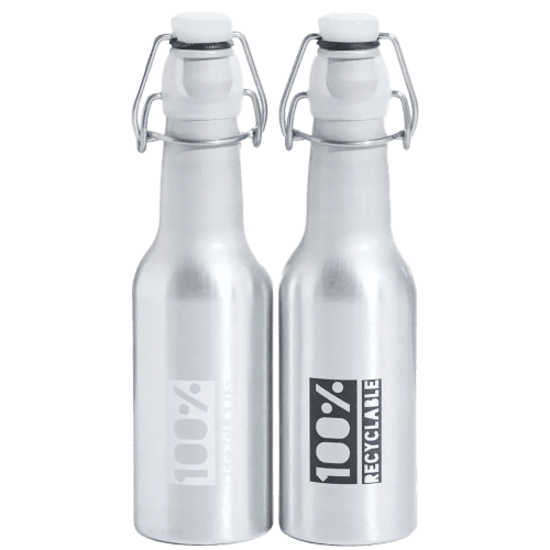 Custom Branded Recyclable Aluminium Bottle With A Full Colour Printed Logo From Total Merchandise