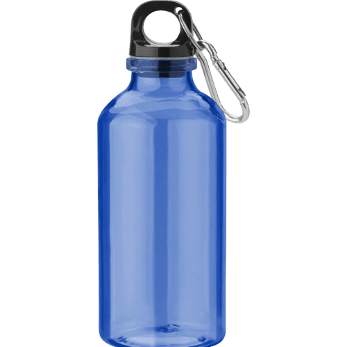 Eco rPET Carabiner Drink Bottles in Cobalt Blue/Black