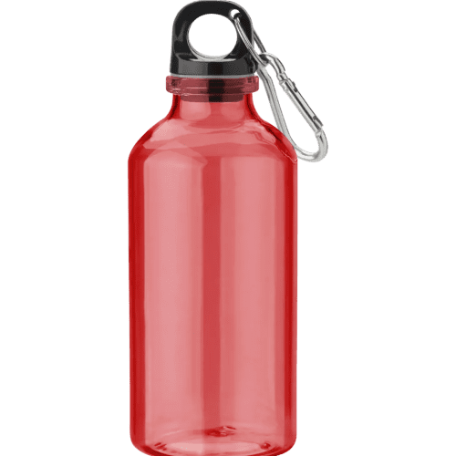 Eco rPET Carabiner Drink Bottles in Red/Black
