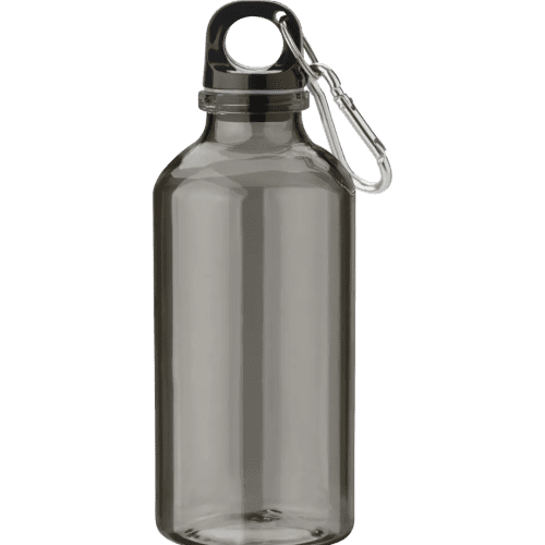 Eco rPET Carabiner Drink Bottles in Black/Black