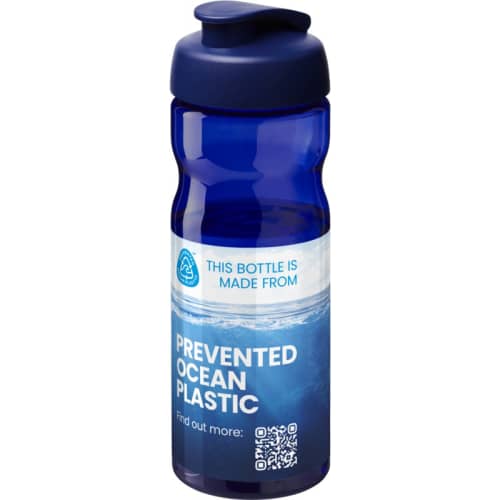 Promotional 650ml H2O Flip Eco Sports Bottles in Blue from Total Merchandise