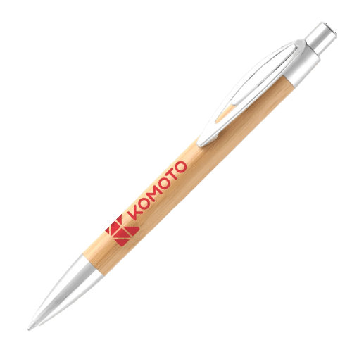 Promotional printed Sylvan Bamboo Ballpen with a design from Total Merchandise
