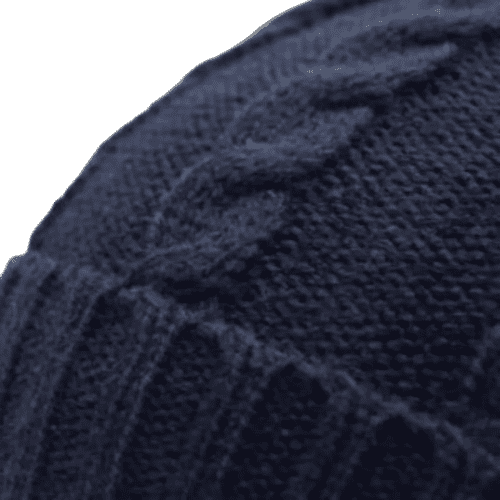 Custom Acrylic Cable Knit Bobble Hat Beanie With A Design From Total Merchandise - Close Up