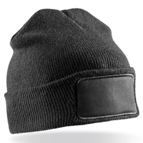 Custom branded Recycled Thinsulate Beanie in Black from Total Merchandise