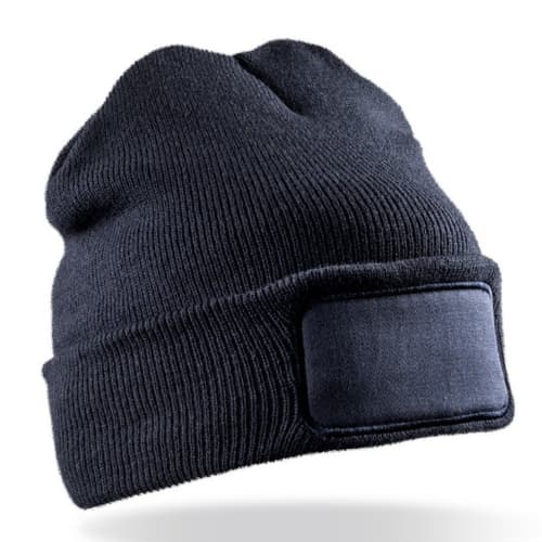 Logo printed Recycled Thinsulate Beanie in Navy from Total Merchandise