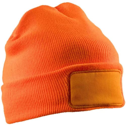 Promotional Recycled Thinsulate Beanie in Fluorescent Orange from Total Merchandise