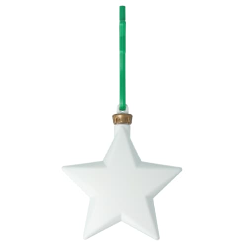 Logo printed Recycled Christmas Star Baubles in White from Total Merchandise