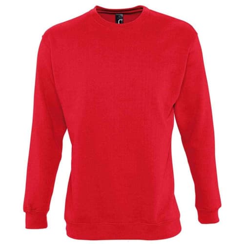 Logo branded SOL'S Unisex Supreme Sweatshirt in Red from Total Merchandise