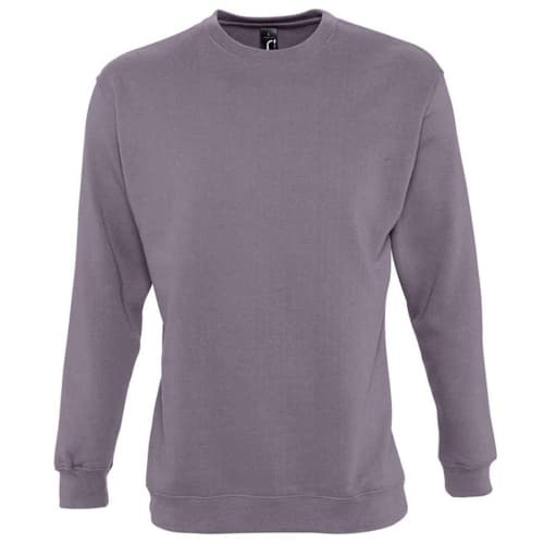 Custom branded SOL'S Unisex Supreme Sweatshirt in Grey from Total Merchandise