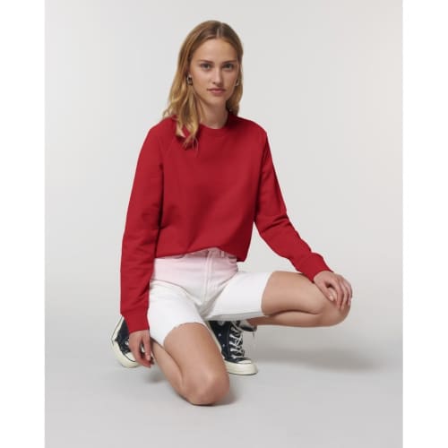 Personalisable Stroller Unisex Crew Neck Sweatshirt in Red from Total Merchandise