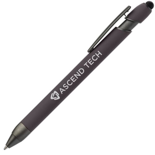 Custom Printed Prince Gunmetal Stylus in Taupe from Total Merchandise