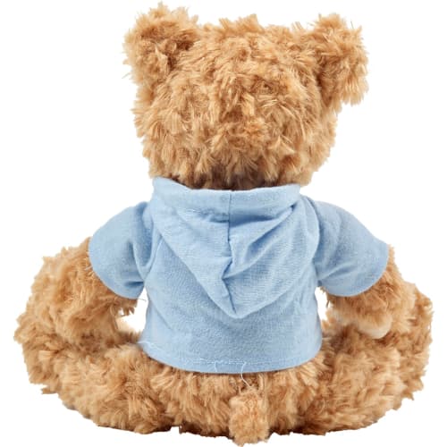 Printed Plush Teddy Bear With Hoodie in Light Blue from Total Merchandise